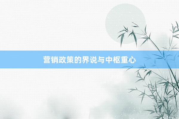 营销政策的界说与中枢重心